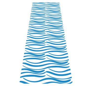 Bathroom vinyl rug with small wave design - TenStickers