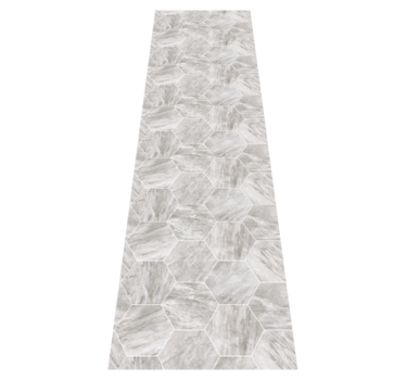 Gold marble hexagonal pattern bathroom vinyl rug - TenStickers