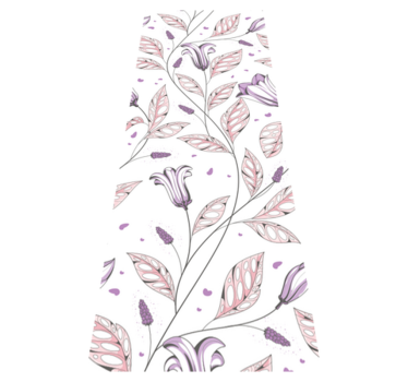 Bedroom vinyl rug with purple elegant tulips pattern - TenStickers