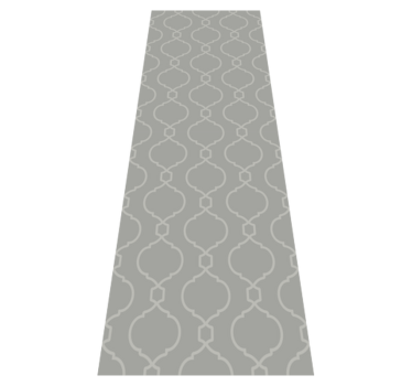 Bedroom vinyl rug in gray geometric hamptons pattern - TenStickers