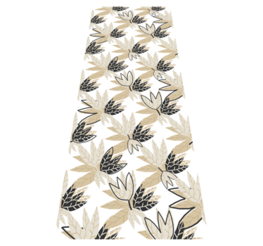 Bedroom vinyl rug with nordic style brown leaves - TenStickers