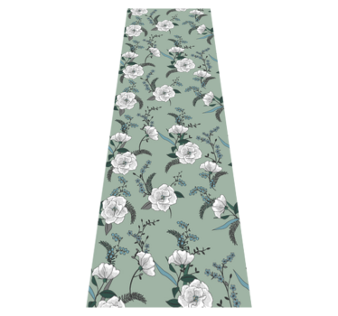 Bedroom vinyl rug beautiful white magnolia tree - TenStickers
