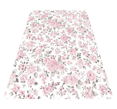 Bedroom vinyl rug old retro large floral design - TenStickers