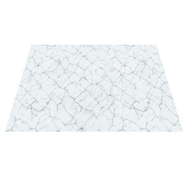 White cracked marble bedroom vinyl rug - TenStickers