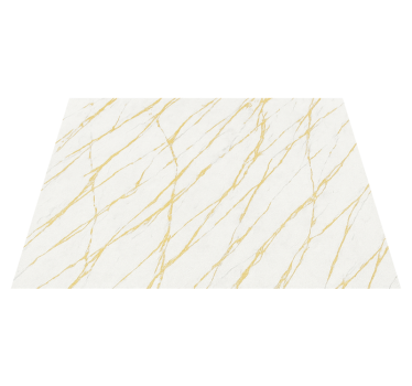 Bedroom vinyl rug white stone with gold veins - TenStickers