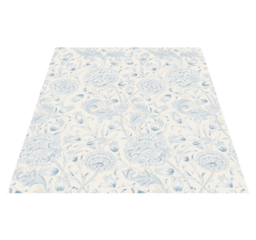 Bedroom vinyl rug with floral design for wardrobe - TenStickers