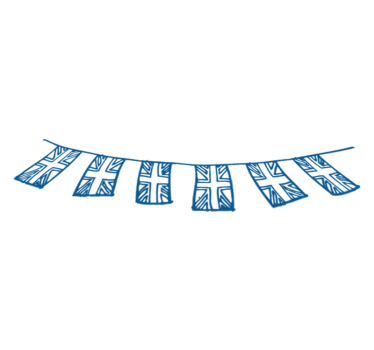 Bedroom vinyl rug uk bunting vinyl rug - TenStickers