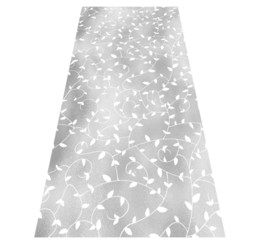 Bedroom vinyl rug tree branches white and silver - TenStickers