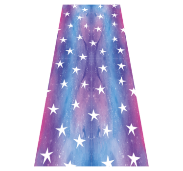 Bedroom vinyl rug in purple cosmos with stars - TenStickers
