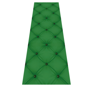 Bedroom vinyl rug in green velour diamond pattern - TenStickers
