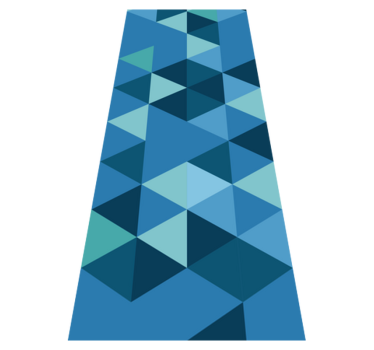 Bedroom vinyl rug geometric squares in blue - TenStickers