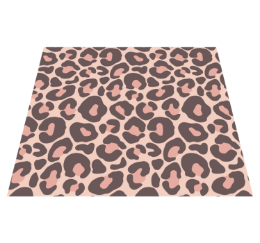 Pink leopard print bedroom vinyl rug - TenStickers