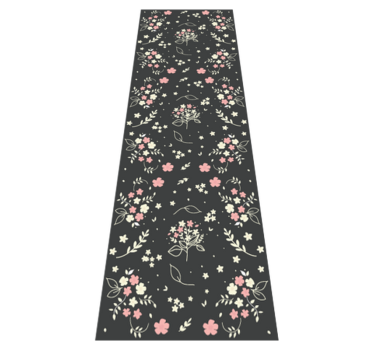 Bedroom vinyl rug gray background with tiny pink dots - TenStickers