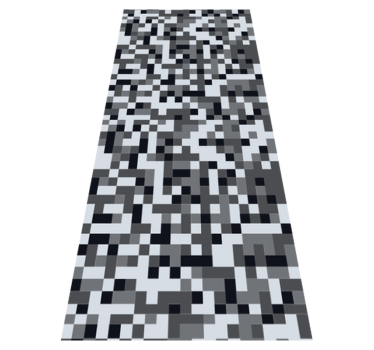 Bedroom vinyl rug in grey shaded squares - TenStickers