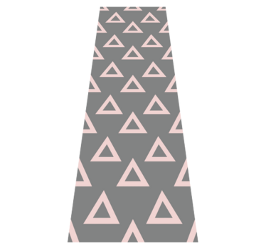 Pink and grey triangles bedroom vinyl rug - TenStickers