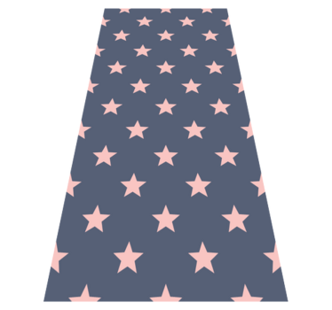 Pink and grey stars bedroom vinyl rug - TenStickers