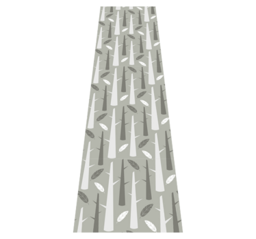 Bedroom vinyl rug in nordic gray branches design - TenStickers