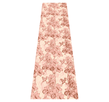 Vintage 3d flowers bedroom vinyl rug - TenStickers
