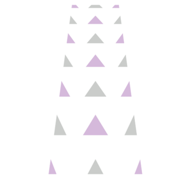 Bedroom vinyl rug in gray and purple triangles - TenStickers