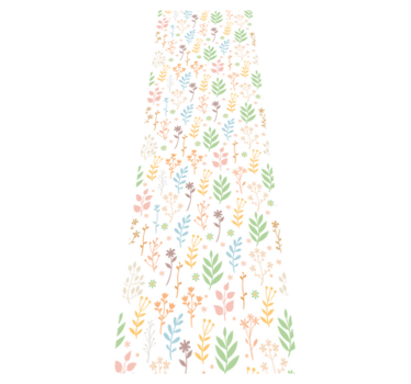 Bedroom vinyl rug with simple symbols on white - TenStickers