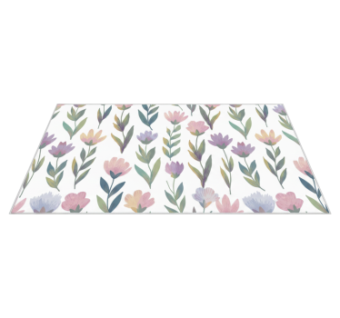 Bedroom vinyl rug nordic style floral wall sticker - TenStickers