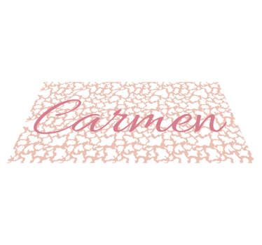 Pink personnalised animal print vinyl carpet - TenStickers