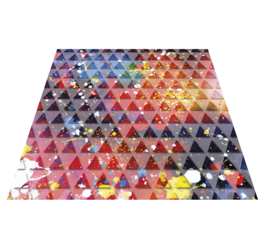 Abstract Triangular Mosaic geometric vinyl rug - TenStickers