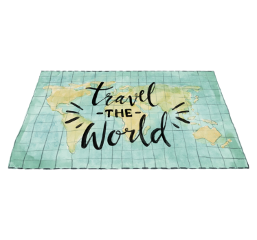 Travelling world map vinyl carpet - TenStickers