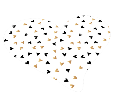 golden and black hearts minimal vinyl carpet - TenStickers