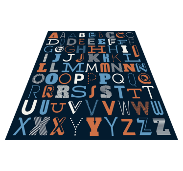 Typographic alphabet vinyl mat - TenStickers