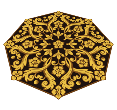 Floral filigree vinyl carpet vintage - TenStickers