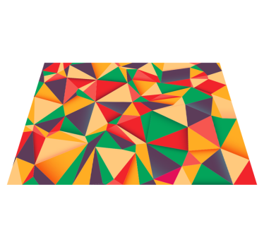 Vinyl rug colorful triangle style modern - TenStickers
