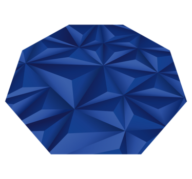 octagonal blue modern vinyl carpet - TenStickers