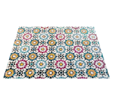 floral mosaic vinyl carpet - TenStickers