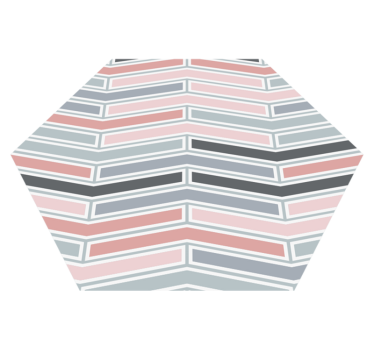 hexagonal nordic style vinyl rug - TenStickers