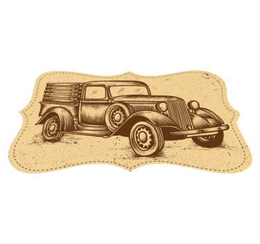 Vintage style truck rug - TenStickers