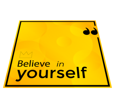Believe Yourself Motivation custom vinyl rug - TenStickers