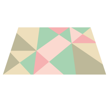 soft colors geometric vinyl carpet - TenStickers