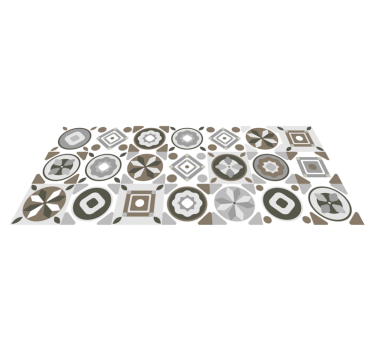 Amazing tile pattern kitchen vinyl rug - TenStickers