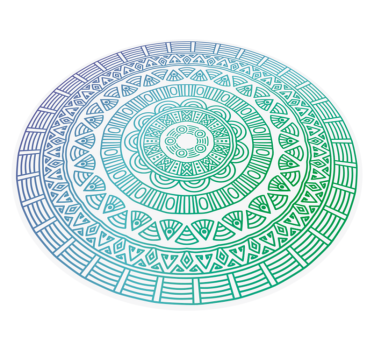 Decorative round mandala vinyl carpet - TenStickers