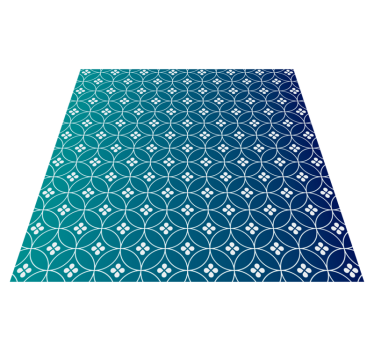 blue geometric vinyl carpet - TenStickers