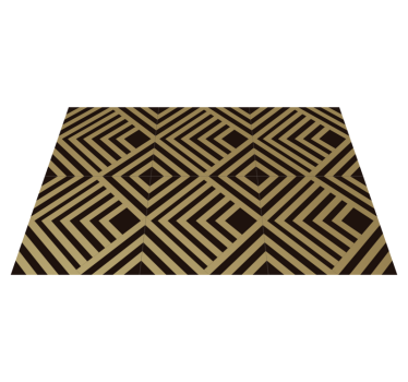 Black diamond geometric vinyl carpet - TenStickers