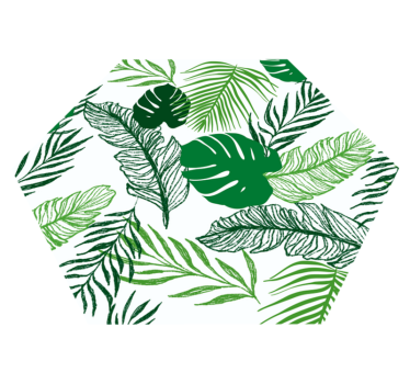 Fine leaf modern vinyl carpet - TenStickers