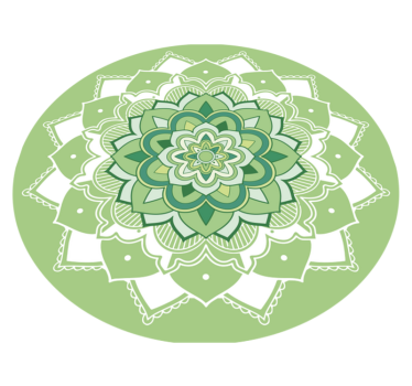 Green  floral mandala vinyl carpet - TenStickers