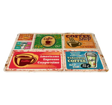 Amercian coffee vintage vinyl carpet - TenStickers