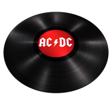 Rock music ACDC vintage vinyl rug - TenStickers