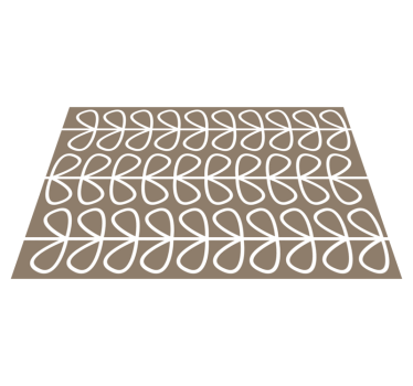 Beige leaves pattern ethnic vinyl carpets - TenStickers