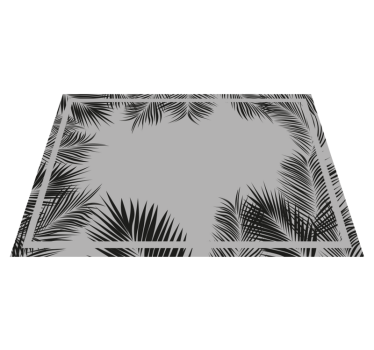 Fern pattern living room rug - TenStickers