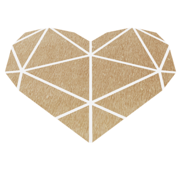 Beige heart geometric vinyl carpet - TenStickers