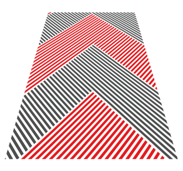 Modern mat with colored lines modern vinyl carpet - TenStickers